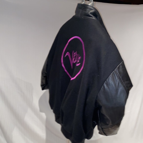 Rare “VERVE” Varsity Style Leather Jacket -Sz. XL - Picture 6 of 13
